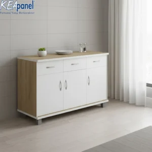 Kea Panel - Kitchen Set Minimalis 3 Pintu, Lemari Dapur Bawah Putih Kayu Minimalis Modern
